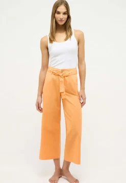 Pants Cropped Detail Culotte with belt