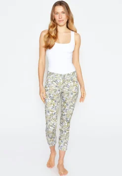 Pants Ornella with tropical print