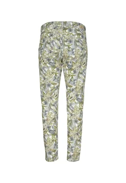 Pants Ornella with tropical print