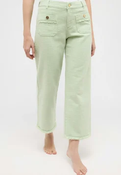 Pants Pocket Culotte with fringe hem