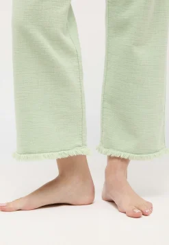 Pants Pocket Culotte with fringe hem