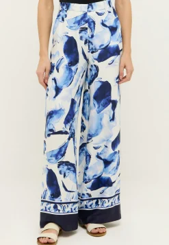 Pure Palazzo Pants with Floral Pattern