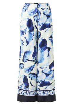 Pure Palazzo Pants with Floral Pattern