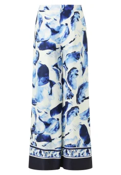 Pure Palazzo Pants with Floral Pattern