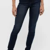 Skinny jeans with used wash