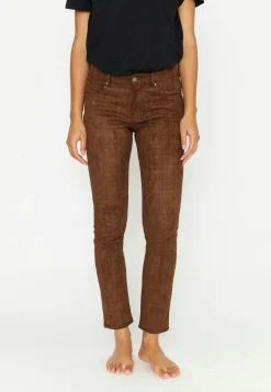 Skinny-fit Jeans with checked allover pattern