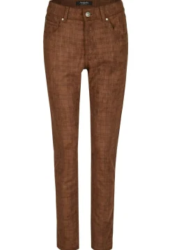 Skinny-fit Jeans with checked allover pattern