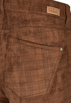 Skinny-fit Jeans with checked allover pattern