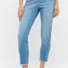 Slim Jeans One Size Crop Fringe