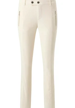 Slim pants in velvet fabric