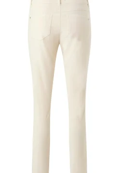 Slim pants in velvet fabric