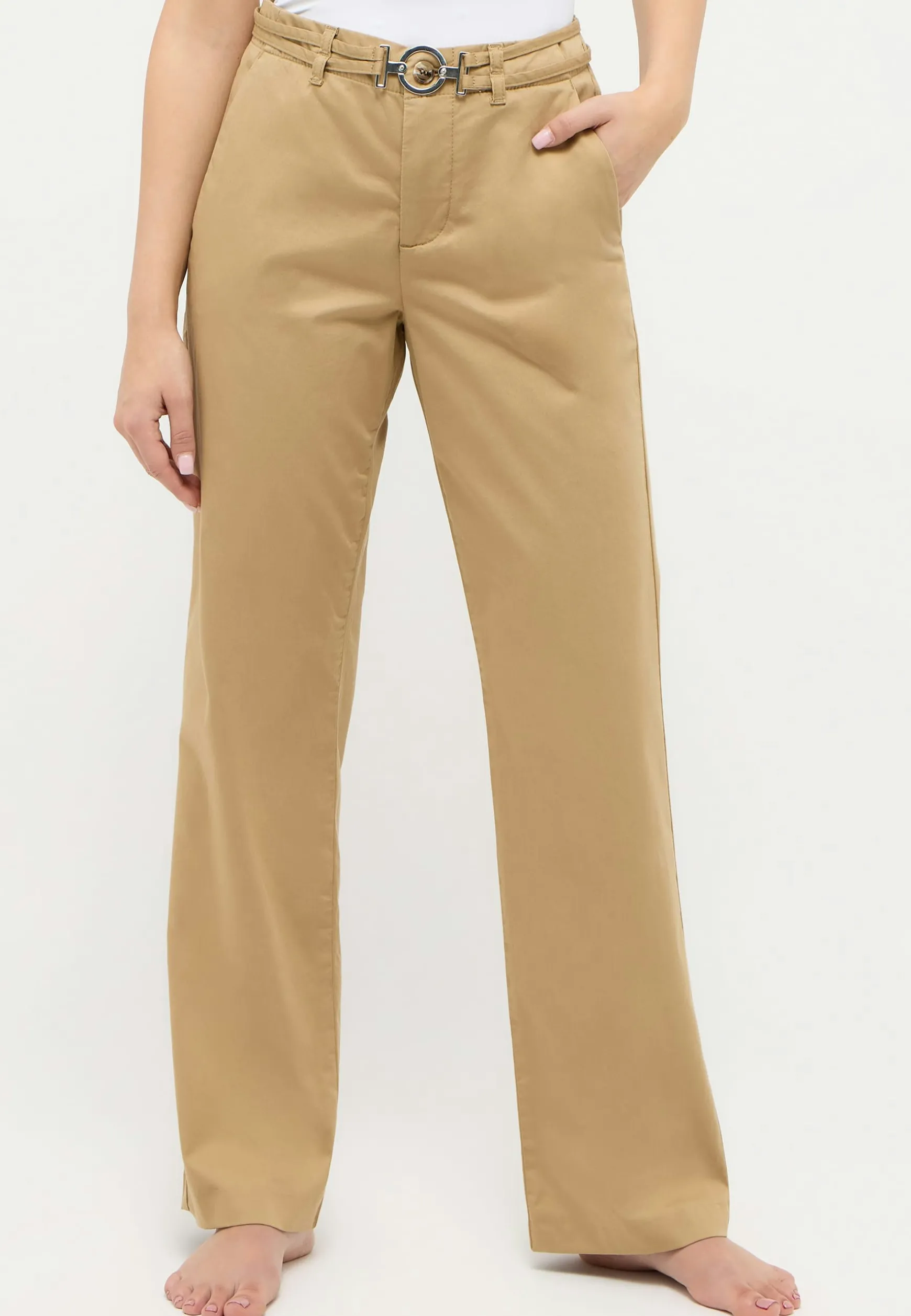 Solid-colored pants Lara Belt