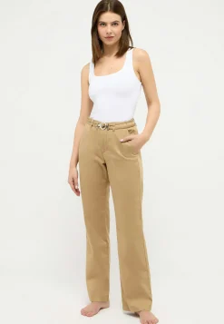 Solid-colored pants Lara Belt