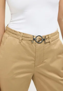 Solid-colored pants Lara Belt