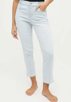 Straight Jeans Cici Crop Slit Sporty